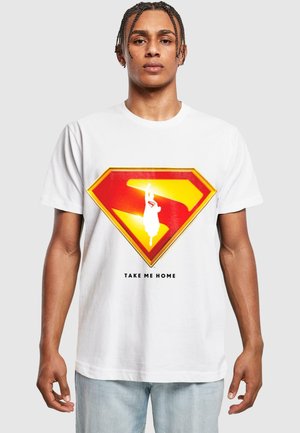 SUPERMAN LOGO TAKE ME HOME - Print T-shirt - white