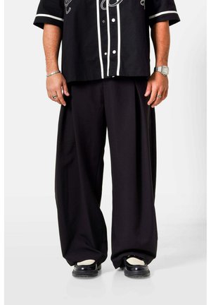 PLEATED - Broek - black