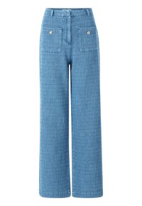 Rich & Royal WIDE-LEG FIT - Trousers - denim blue