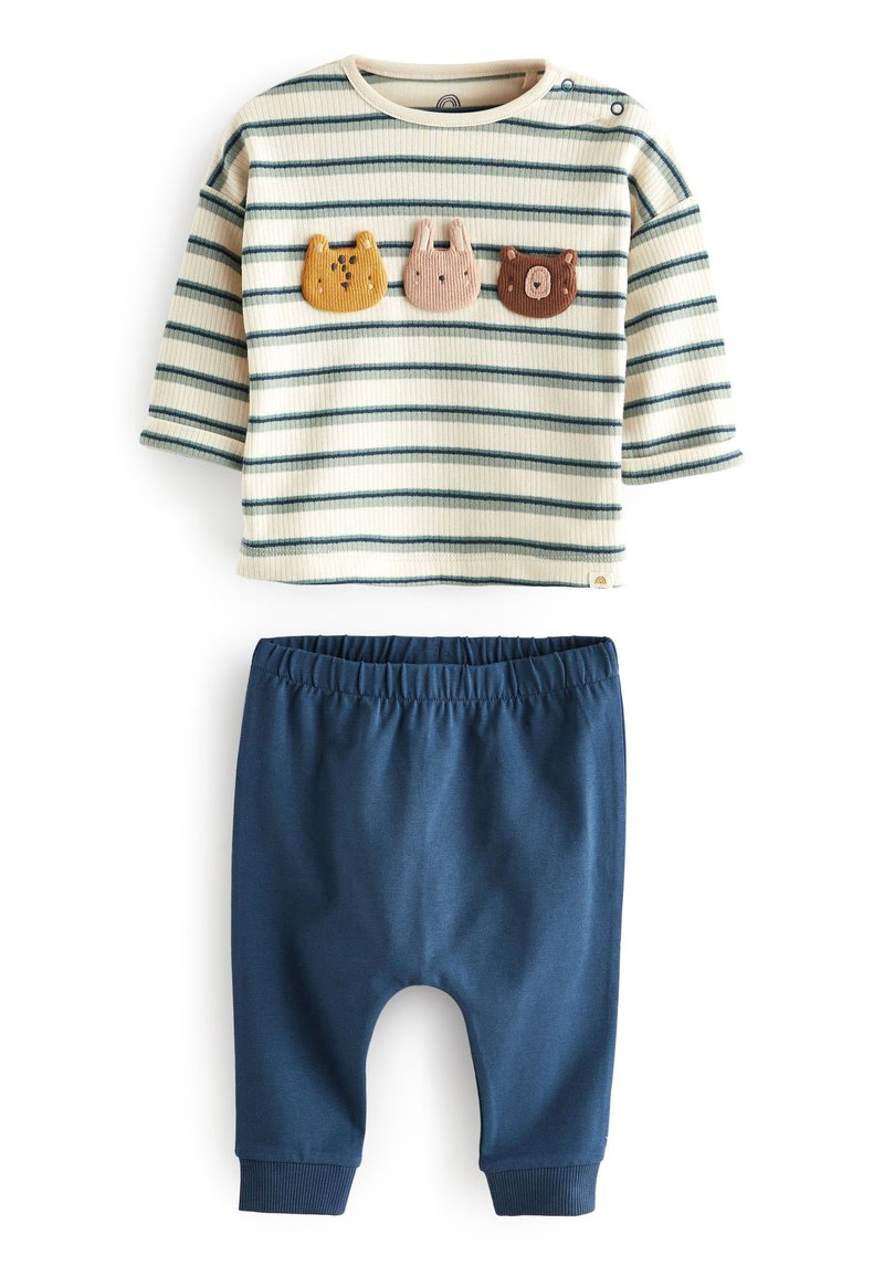Next 2 PIECE SET - Leggingsit - cream navy blue character