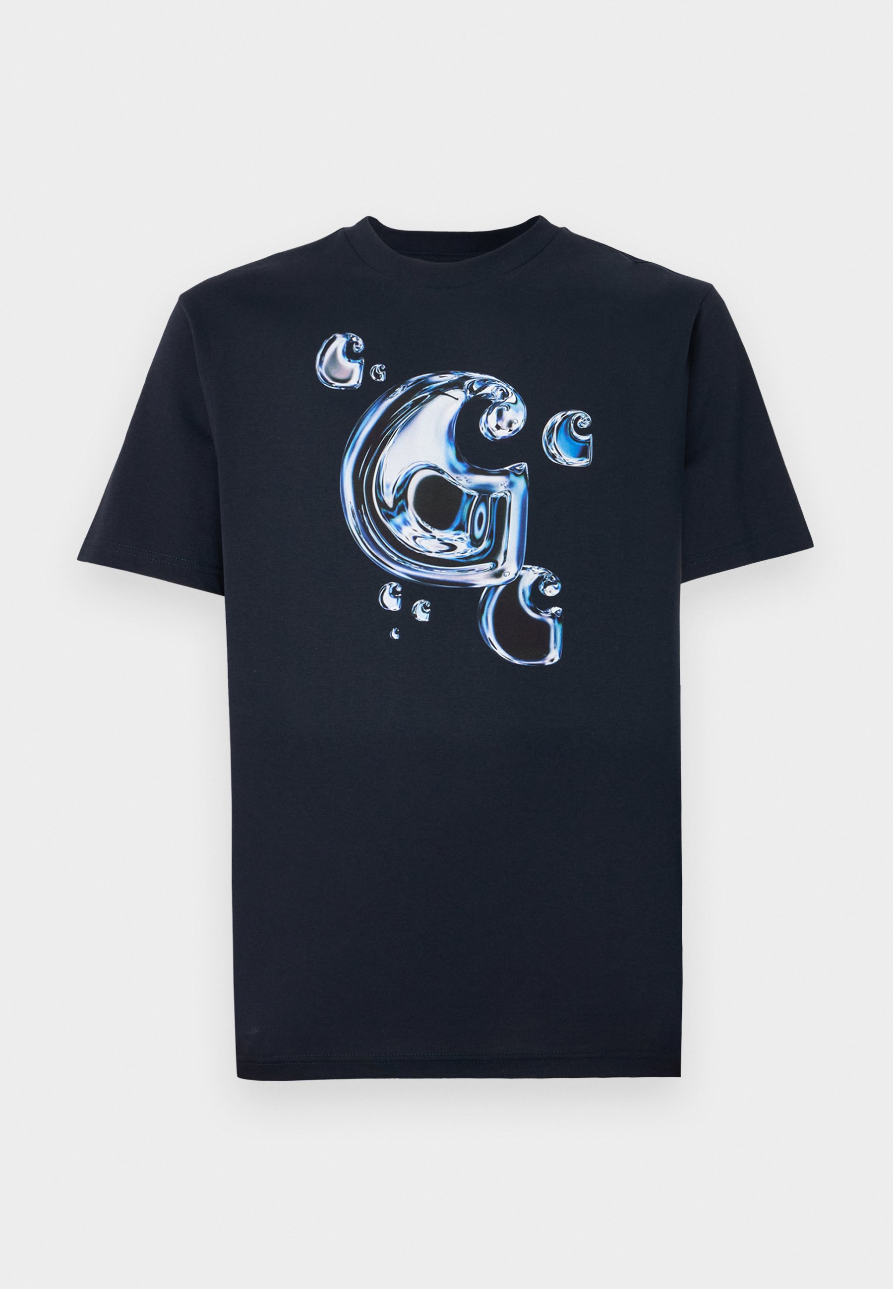 ★ドイツ発*carhartt WIP*新作*Solar Chrome Script Tシャツ/D★ Carhartt WIP SOLAR CHROME LOGO - Print T-shirt - dark navy