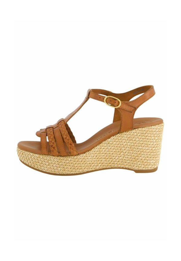 Plateausandalette - star calf cognac