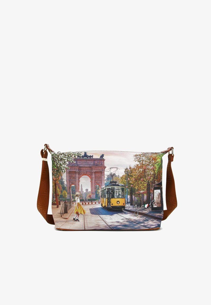 Y Not? LARGE YES STAMPA CITTÀ - Borsa a tracolla - spring in milan