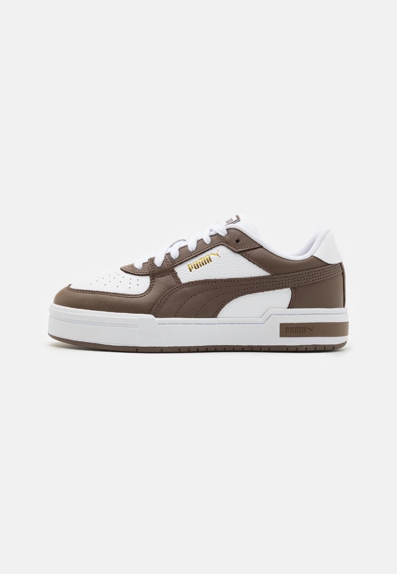 Puma PRO CLASSIC  - Joggesko - white/espresso brown/team gold