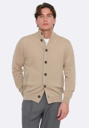 CON BOTTONI PREGIATO - Cardigan - beige