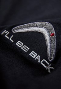 Lindbergh EMBROIDERY TEE - T-shirt med print - black sea