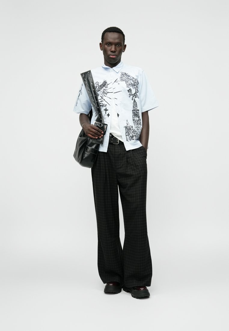 Jaded London SKETCH TATTOO PINSTRIPE SHIRT - Shirt - multi