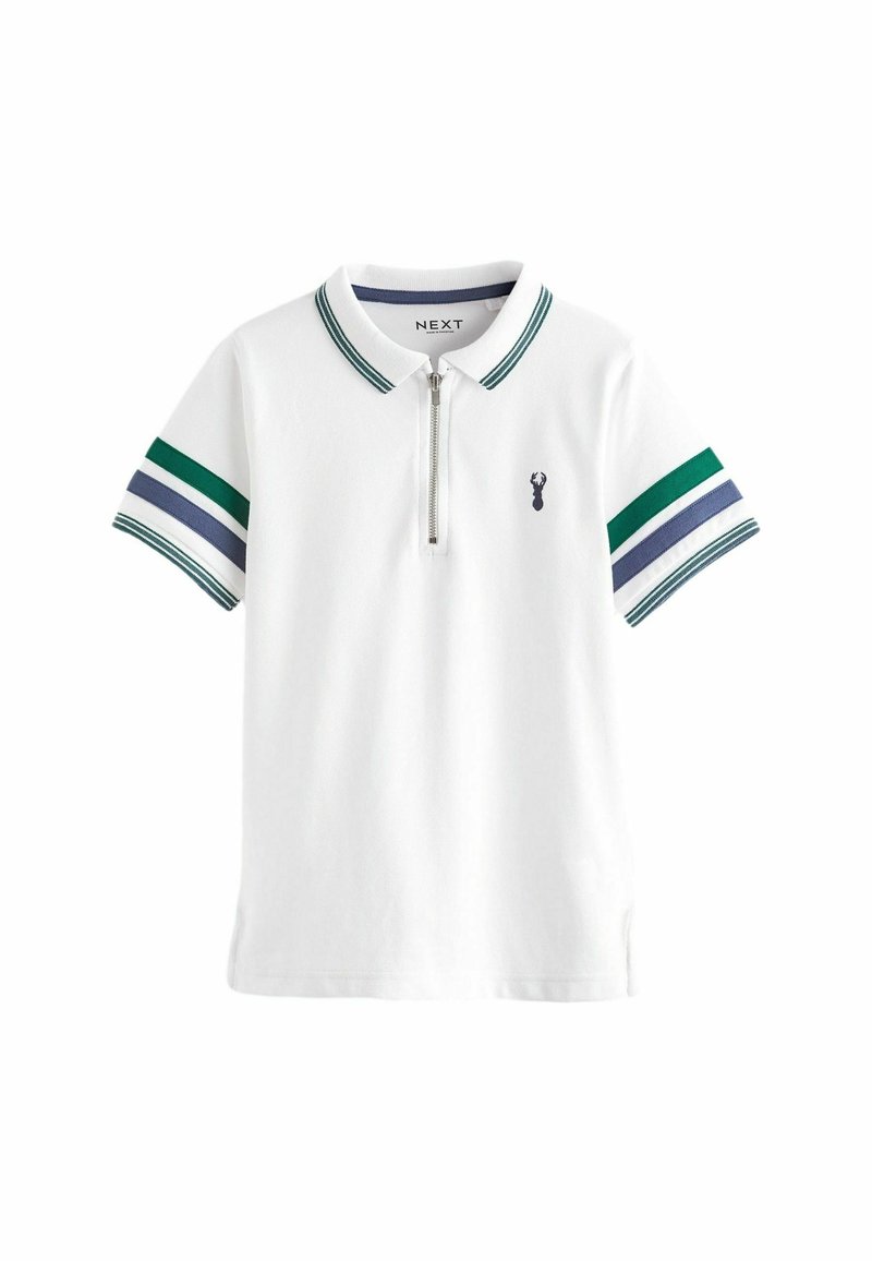 Next - SHORT SLEEVE - REGULAR FIT - Polo - white green, Ampliar