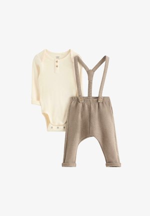 Lindex, LINDEX SET WITH BODYSUIT AND DUNGAREES LINDEX UNISEX - Body - white