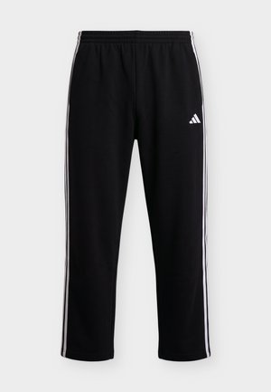 adidas Sportswear, ESSENTIALS 3 STRIPES OPEN HEM PANTS - Jogginghose - black/white