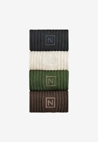 Next 4 PACK - Zoknik - khaki green black