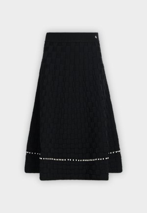 KARL LAGERFELD, PEARL DETAIL SKIRT - A-Linien-Rock - black