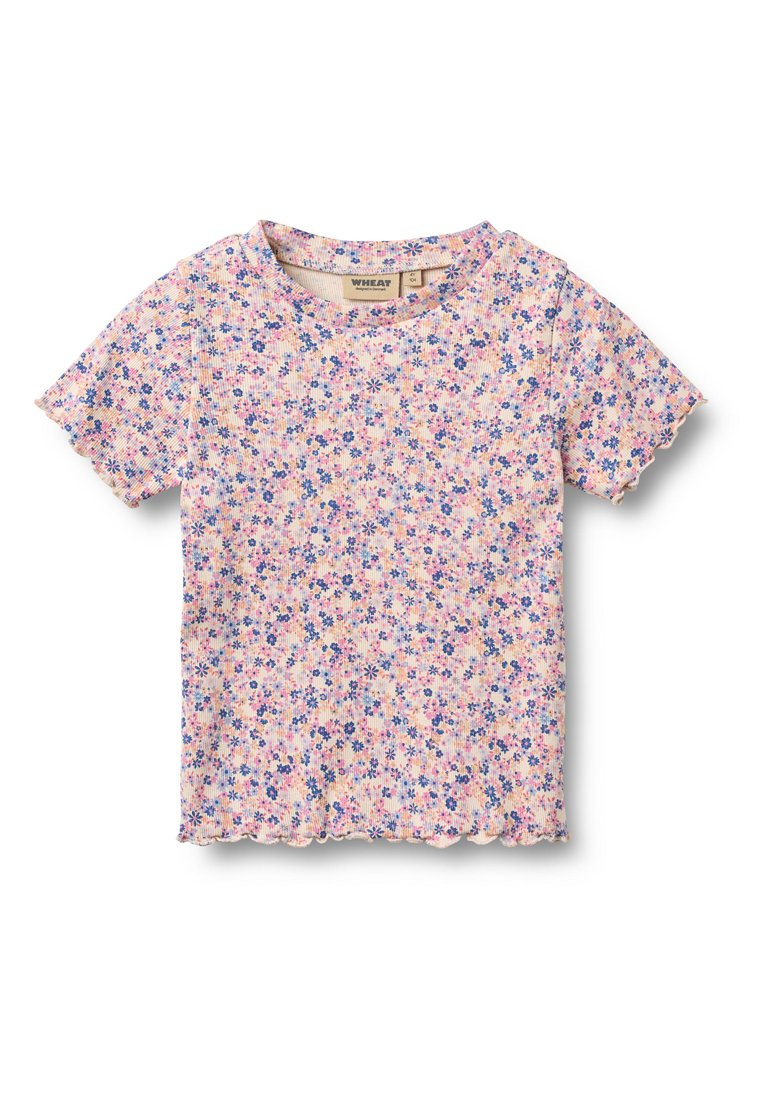 Wheat T-shirt print donkerroze Wheat T-shirt print donkerroze