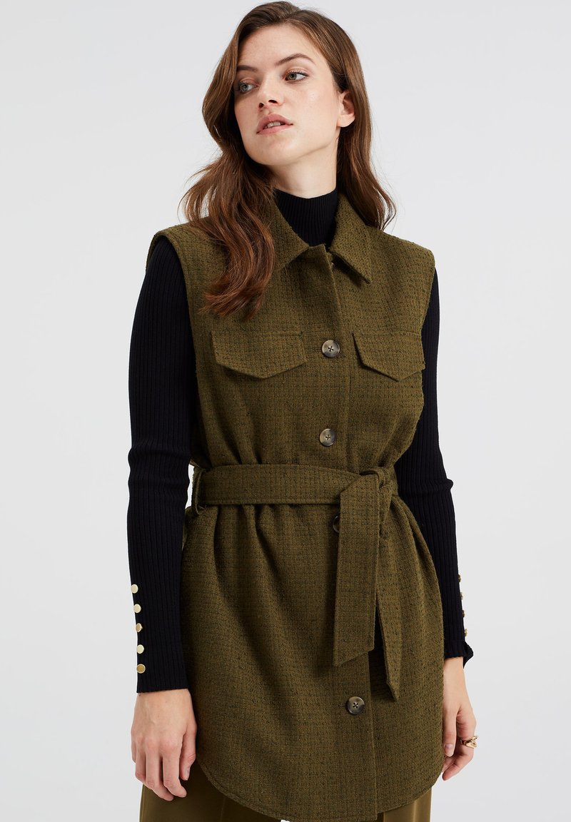 WE Fashion REGULAR FIT Waistcoat green/mottled dark green Zalando.de