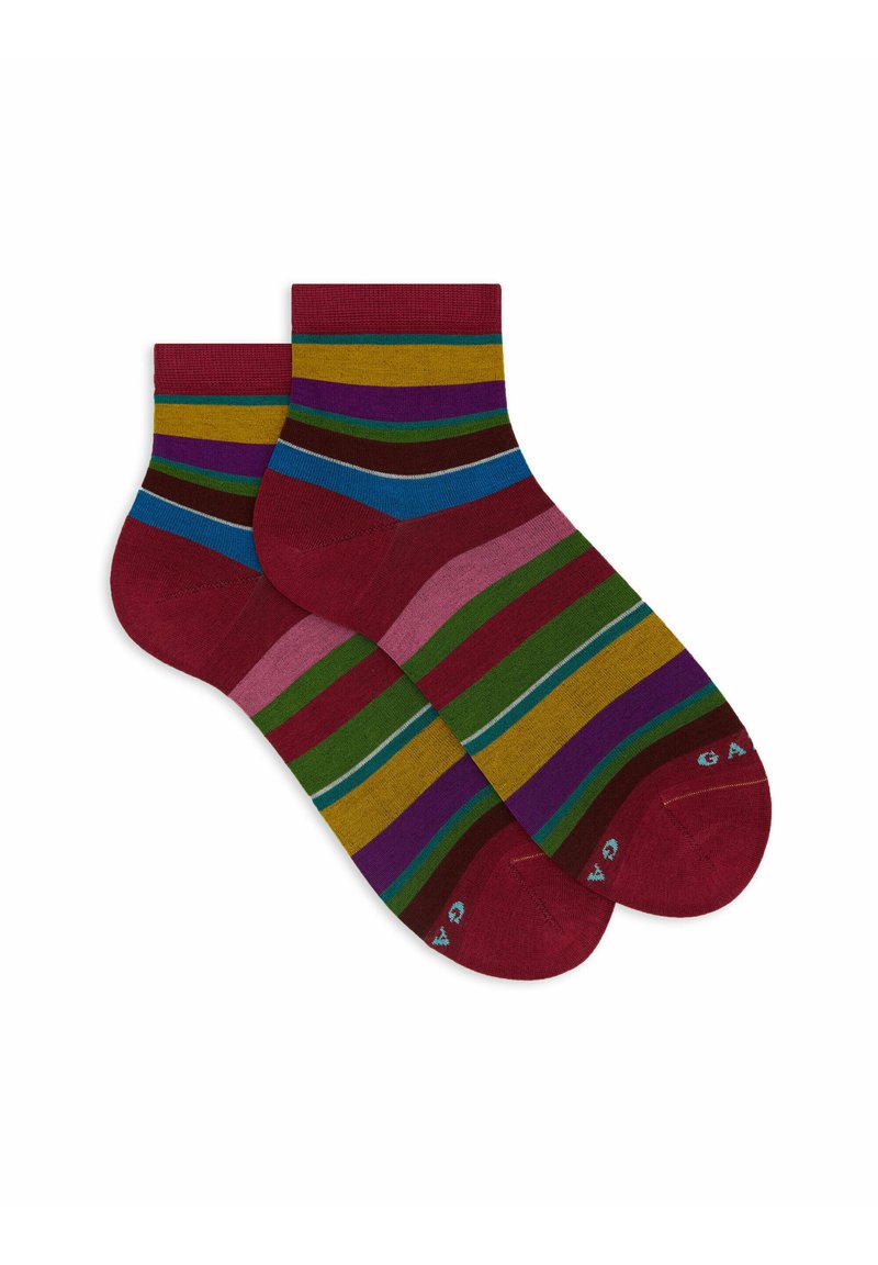 Gallo WITH  STRIPES - Calze - carminio vrame
