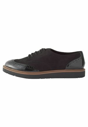 FOREVER COMFORT BROGUE CHUNKY WIDE FIT - Lace-ups - black