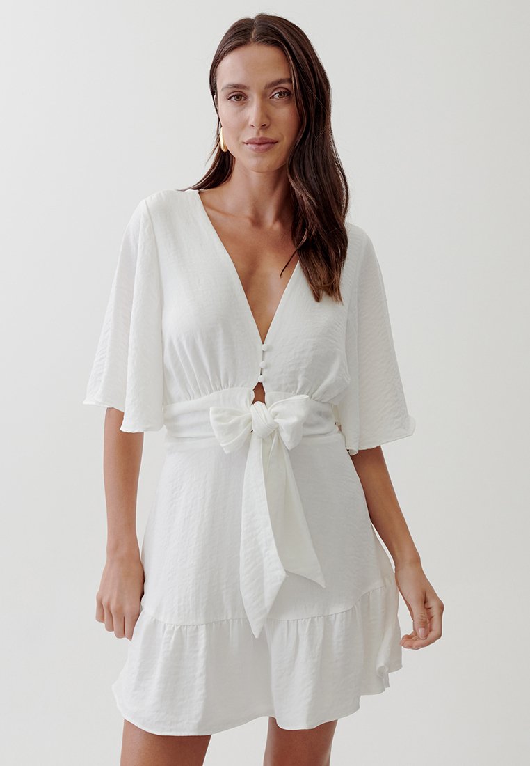 TUSSAH MARTHA Hverdagskjole white/hvid Zalando.dk