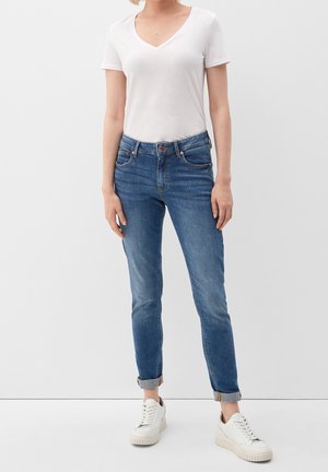 Skinny-Farkut - stone blue denim