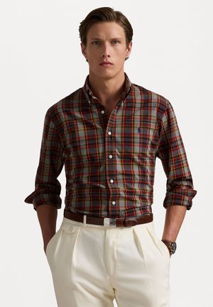 CUSTOM FIT PLAID PERFORMANCE SHIRT - Chemise - cream/navy/multi-colored