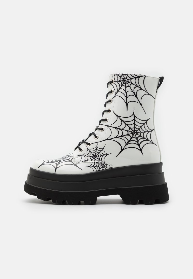 Koi Footwear WEB TRIDENT BOOTS Laceup ankle boots white Zalando.ie