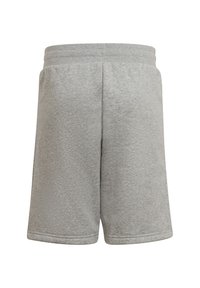 Grå bomullsshorts med elastisk midja, med en slät textur och inga synliga fickor eller mönster. Enkla i designen och passar för vardagsbruk.
