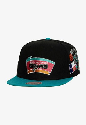 Mitchell & Ness SIDEPATCHES SAN ANTONIO SPURS - Gorra - black