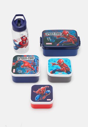 LUNCH BOX SPIDER MAN LET'S EAT SNACK BOX 3IN1 DRINKING BOTTLE  UNISEX SET - Obedár - navy/red