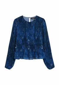 Desigual LONG-SLEEVE PLEATED - Blouse - blue