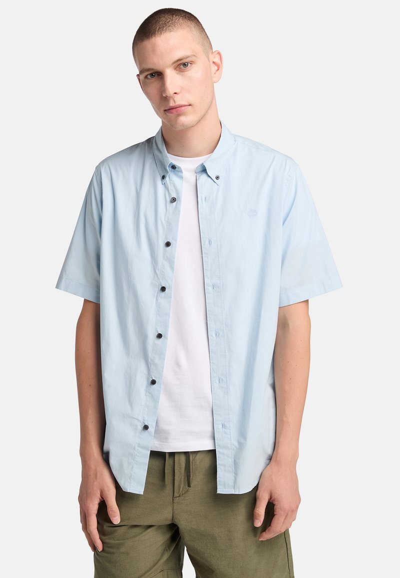 Timberland SHORT-SLEEVE STRETCH POPLIN - Košile - - light blue