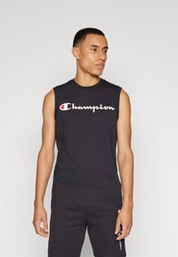 Champion ICONS SLEEVELESS CREWNECK LARGE LOGO - Top - black