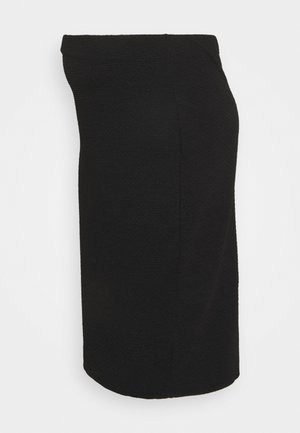 TEXTURED PENCIL MIDI SKIRT - Spódnica ołówkowa - black