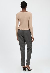 INFLUENCER FRILLED - Cardigan - beige