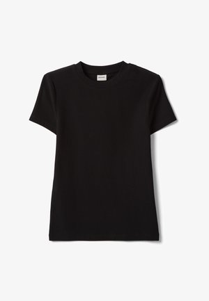Stefanel, CREW-NECK T-SHIRT. - Camiseta básica - black