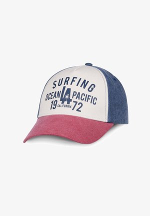 Ocean Pacific, OCEAN PACIFIC KAPPE CAPO MANNU UNISEX - Nokkmüts - off-white dark navy dark red