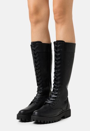 Lace-up boots - black
