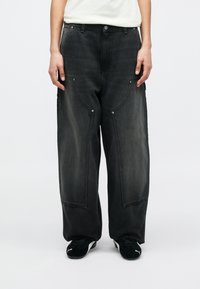 Carhartt WIP BRANDON DOUBLE KNEE PANT - Relaxed fit jeans - black  grind washed