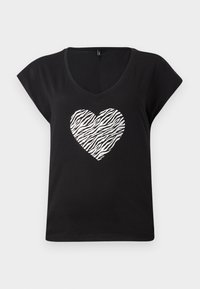 ONLAMBER LIFE FOIL PRINT - Trükipildiga T-särk - black