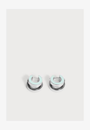 Tory Burch, ICON DOUBLE HOOP EARRINGS - Σκουλαρίκια - silver-coloured/mint