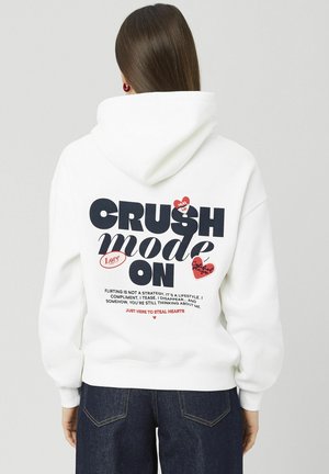 IMPRIMÉ DEVANT DOS - Sweat à capuche - blanc écru