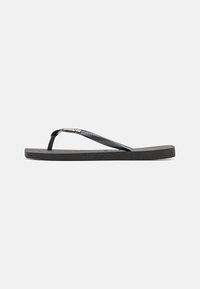 SLIM SQUARE LOGO METALLIC - Pool shoes - black/silver