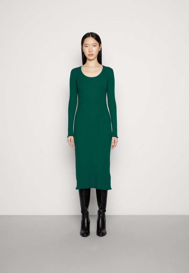 Tommy Hilfiger FRILL MIDI DRESS Jumper dress prep green/green