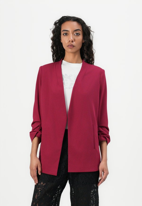 FOUNDATION OPEN FRONT JACKET POCKETS - Blazer - beet