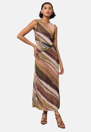 Lipsy, MESH TIE KNOT FRONT SLEEVELESS MAXI DRESS - Maxikleid - neutral stripe pattern