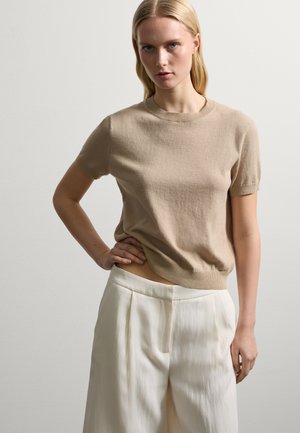 Stefanel SHORT-SLEEVED TOP  - Top - sand