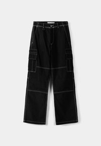 Bershka Cargobyxor - black