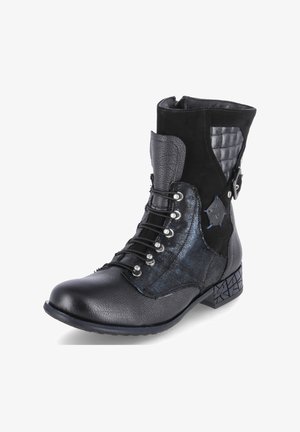 Lace-up ankle boots - schwarz