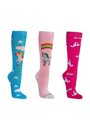 EINHORN  3ER PACK           - Kniestrümpfe - hellblau   pink   rosa