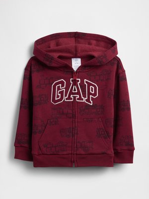 GAP BABYGAP RELAXED LOGO PRINT ZIP HOODIE - Zip-up sweatshirt - red delicious