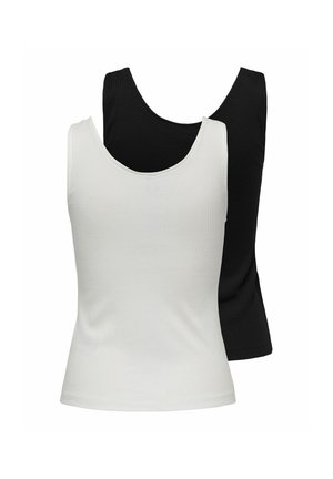 ONLY, ONLSIMPLE LIFE S/L BUTTON TOP JRS CS 2PK - Débardeur - cloud dancer