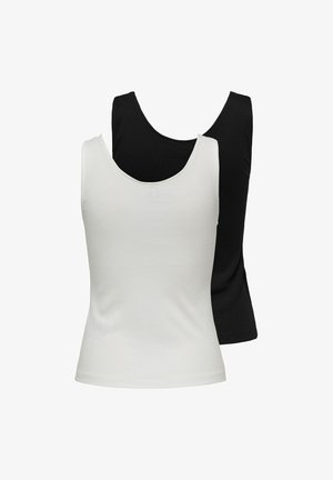 ONLY, ONLSIMPLE LIFE S/L BUTTON TOP JRS CS 2PK - Débardeur - cloud dancer